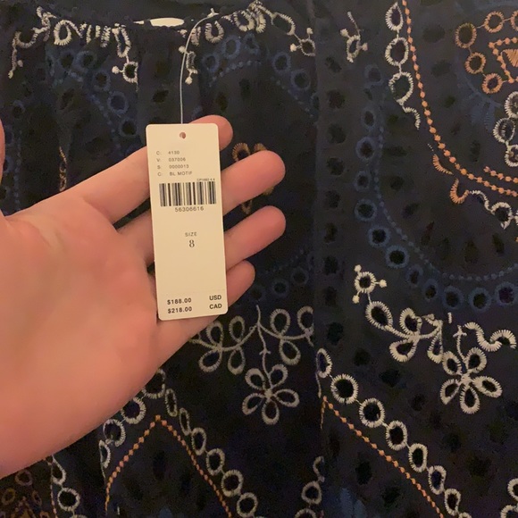 ✨ Anthropologie Nori Eyelet Tunic Dress Sz 8 - Picture 4 of 5